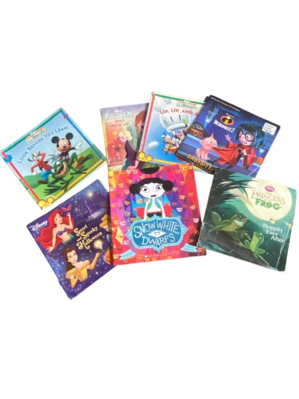 7 Piece Paperback Childrens Picture Book Lot-Fair to Good Condition